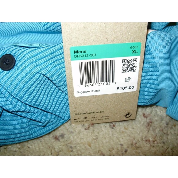 Nike Dri-Fit ADV Tour Camo Teal Polo Golf Shirt Men's XL textured NEW DR5312-381 - Picture 14 of 16
